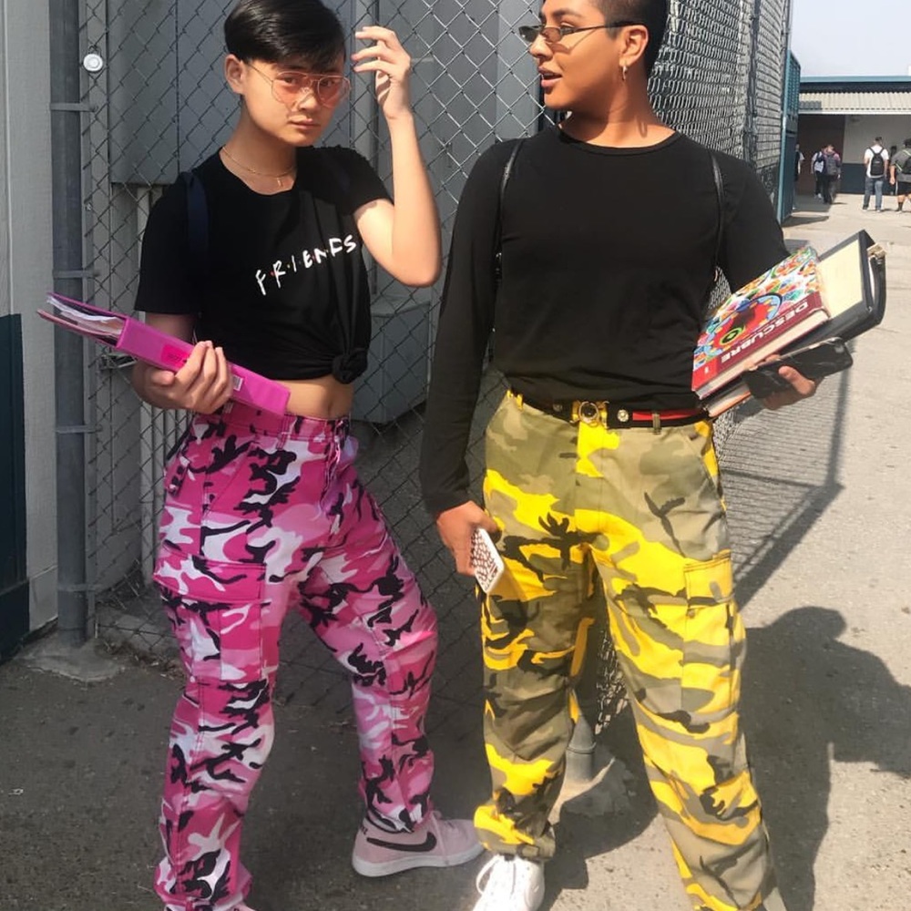 Yellow and Green Army Pants